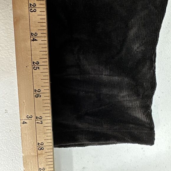 Michael Kors Premium Legging Pants Black Plush Ankle Corduroy Pockets Large - Picture 10 of 10